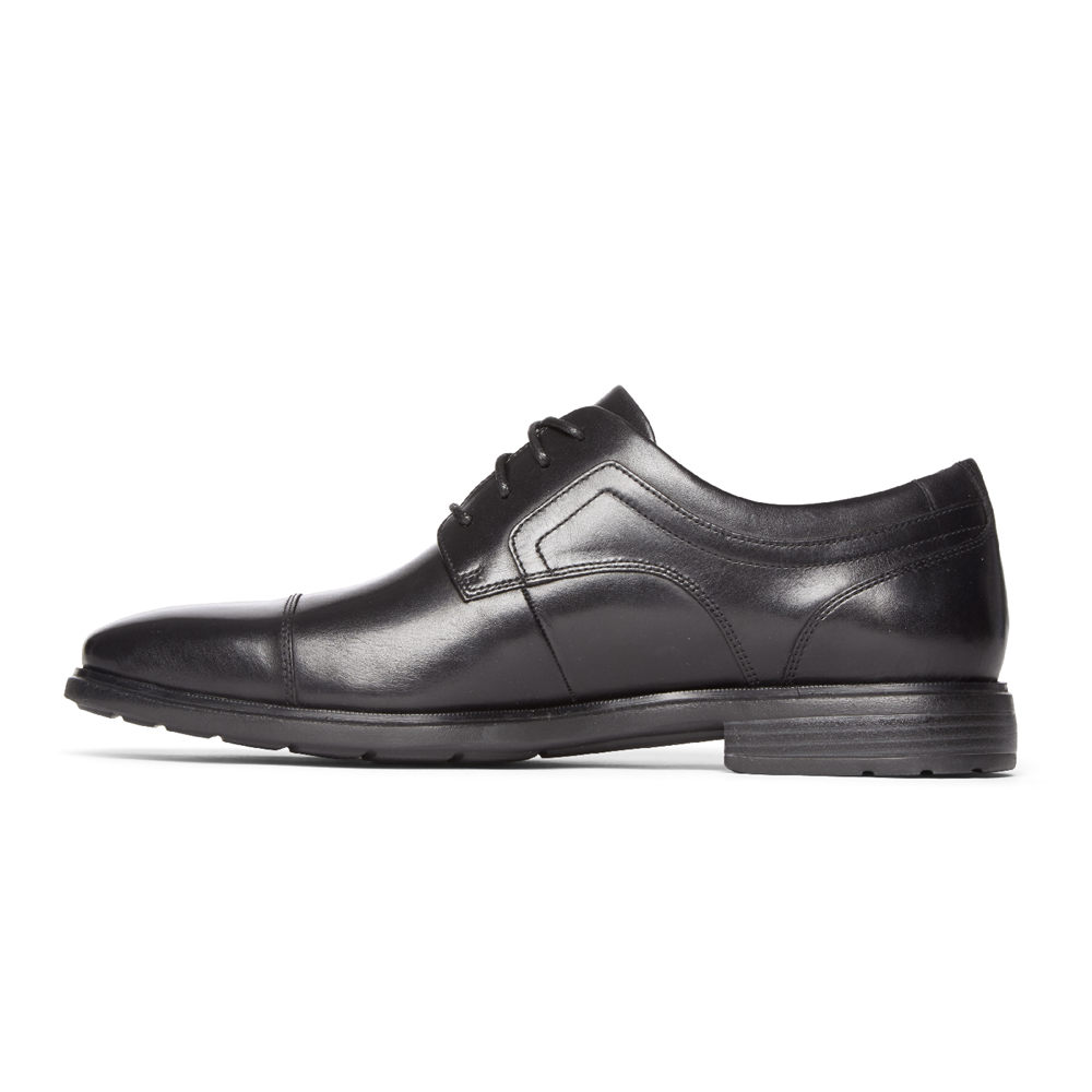 Rockport Dress Shoes For Mens Black - Dres Sports Business 2 Plain Cap Toe - FT7631482